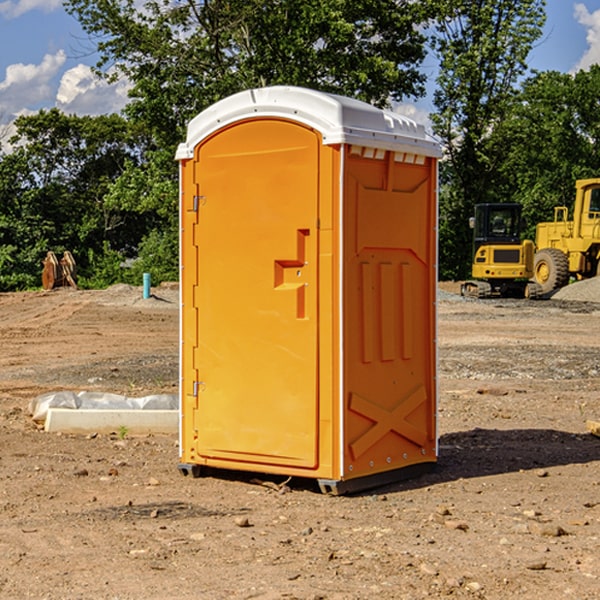 how often are the portable restrooms cleaned and serviced during a rental period in Mayking